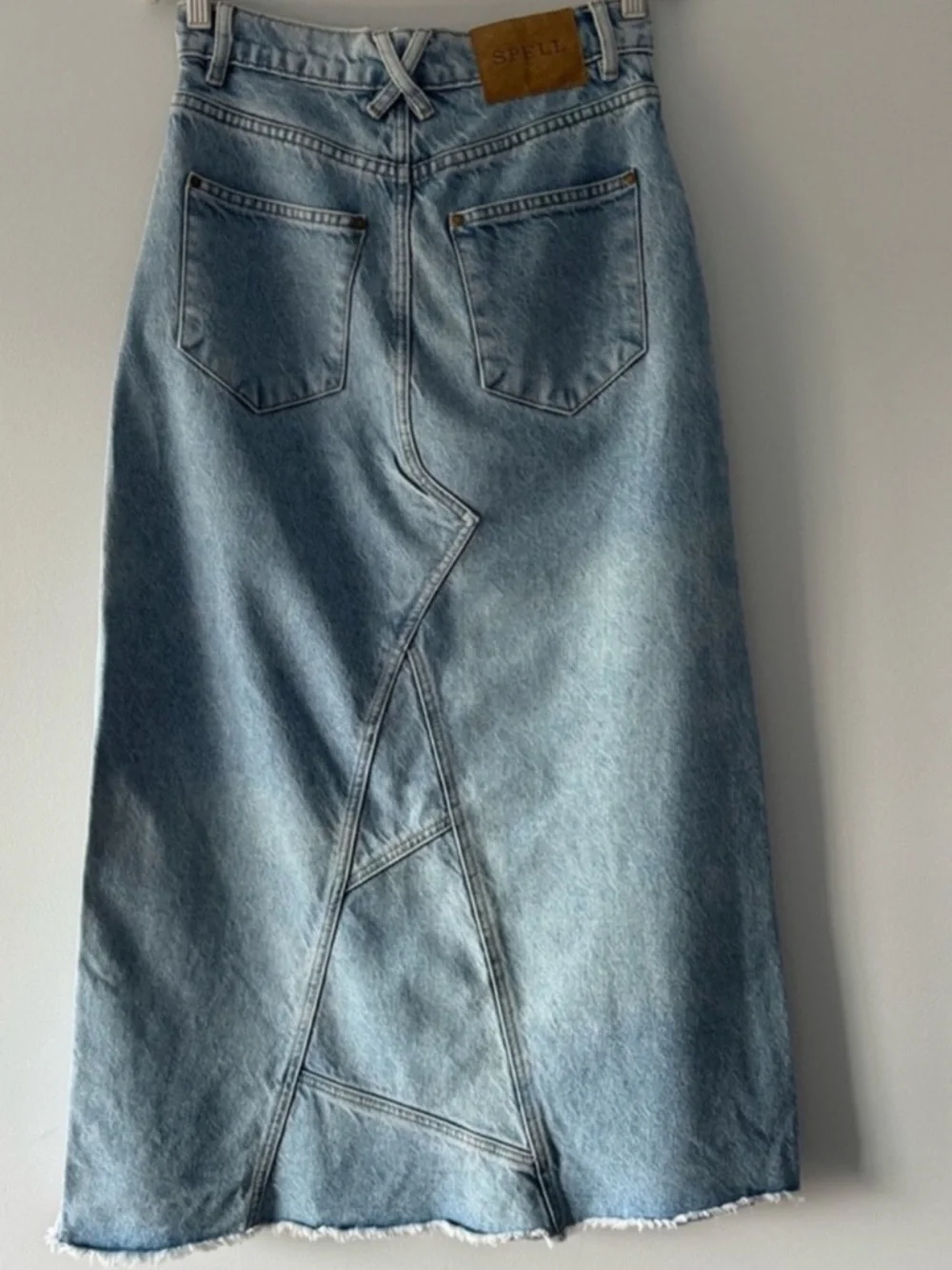 Spell Eve Denim Skirt in‎ Sun Washed Blue Size XS
